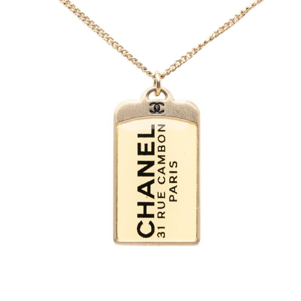 CHANEL Gold Logo Necklace - Picture 1 of 6